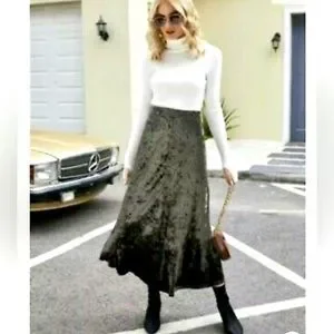 Zara Skirts Zara Velvet Midi Skirt Poshmark